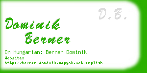 dominik berner business card